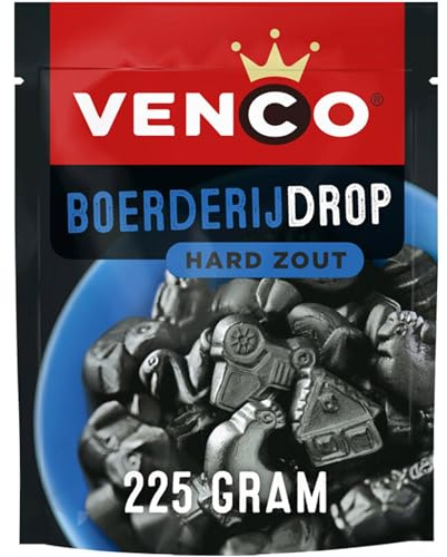 10x Venco Boerderijdrop - Zoute Drop aus Holland 225g I Salzige Harte Lakritz aus den Niederlanden I Holland Salzlakritze