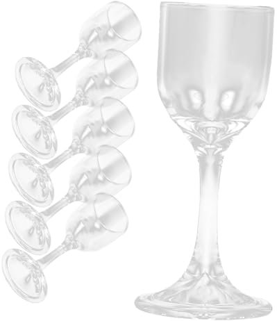 Cabilock 6 Piezas Copa de Vino Claro Copas Pequeñas para Licor Transparente para Fiesta Multifunción para Vino de Vidrio para Restaurante y Hogar