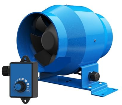 Ventilateur de conduit 4 Pouces Tuyau Ventilateur D'échappement Vitesse Réglable Conduit Ventilateur Cuisine Fenêtre Flux D'air Ventilateur Booster Ventilateur D'air Tuyau Ventilation Extracteur