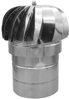 PIKAPPA 1321I Aspirateur éolien en inox à base ronde pour conduits et conduits de cheminée ø 150 mm.