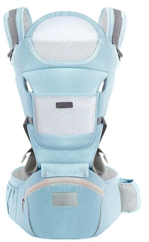 ZENTAURUS Babytrage – mit ergonomischem Gurt – für Neugeborene bis 20 kg – atmungsaktiver und gepolsterter Rucksack (grün)