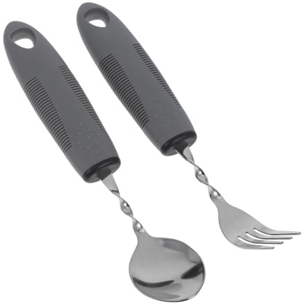 ULTECHNOVO 2piezas Cubiertos Adaptables Para Manos Artríticas Mango Ergonómico Para Personas Mayores