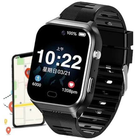 Générique Détection de Chute pour Personnes âgées, 4G Montre Intelligente avec SOS Alarme, GPS Tracker, Appel Vidéo, Système D'alerte de Vie, Détecteur de Chute Smartwatch pour Démence Alzheimer