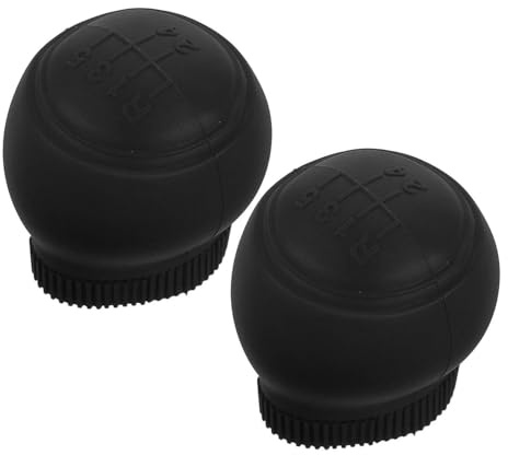 Happyyami 2 Pezzi Copricambio Auto Silicone Protezione Antiscivolo e Resistente All Usura per Leva Cambio Manuale Marce Accessori Interni Veicoli Nero