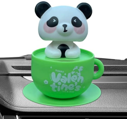 Sghtil Decorazione auto per cruscotto | Figure per cruscotto auto | Figure oscillanti a energia solare con motivo animale, per casa, ufficio e interni auto