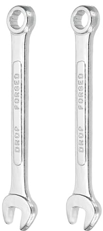 sourcing map 2 llaves combinadas de 8 mm, caja métrica de 12 puntos y extremo abierto, acero chapado en zinc, herramienta de llave de doble extremo para reparación de tuberías, muebles, maquinaria