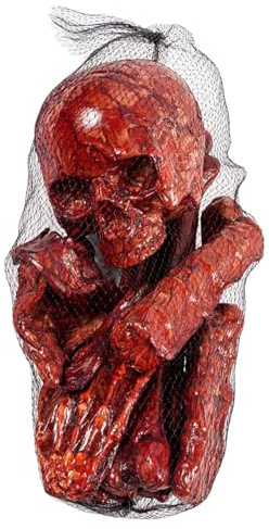 Paquete De Huesos De Esqueleto De Halloween – Set De Huesos De Terror – 14 Piezas De De Momia Dispersos para Decoración De Casa Embrujada Y Cementerio – Decoración Interior Y Exterior para Esca