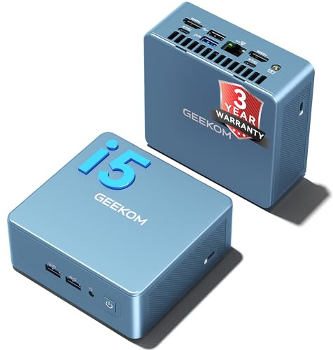 GEEKOM IT13 Mini PC, Intel i5-13600H,16GB RAM(up to 64GB) & 1TB SSD | 2026 Upgraded Cooling , High Stability Business Mini Desktop, 8K Quad Display,Dual USB4, 6×USB,WiFi 6E for Editing/Business