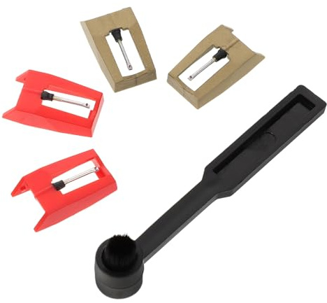 VICASKY Stylus Kit Stylus Brush Tip for Record Needle Turntable Needle Cleaning Brush Replacement for Vinyl Record Cleaning in Home Audio Setup