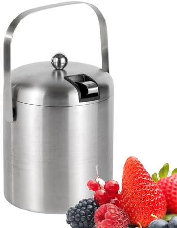 Generico Secchiello Ghiaccio da Bar | Secchio Refrigerante per Bevande Ghiaccio da 1,3 L - Raffreddatore per Champagne,Adatto A Bevande Birra Champagne Vino Festa Cucina Esterna Picnic Barbecue