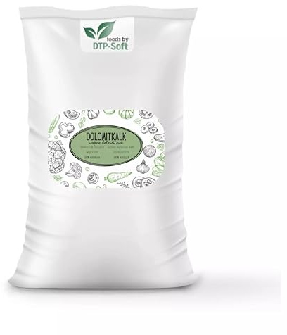 Dolomitkalk 25 kg Naturkalk für Rasen und Garten - Bodenkalk Calcium Magnesium - Gartenkalk gegen Moos im Rasen - Rasenkalk Bodenverbesserer für Gartenboden und Landwirtschaft