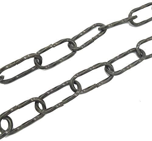 1,5m Lampenkette fumé gedreht 3,8mm Eisen alt-messing Vintage Retro Leuchtenkette Zierkette Kette Tragkraft 18 kg