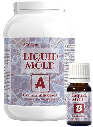 Resin Pro Liquid Mold: Gomma Siliconica Liquida (263g) Per La Creazione Di Stampi Per Epossidiche, Poliuretaniche, Cera, Sapone, Gesso, Cemento - Durezza 20 Shores - 100% Made In Italy