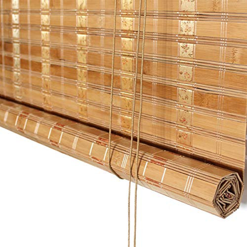 ZH-VBC Bambusrollo Outdoor-Rollo mit Beschlägen, Bambus Rollos für Den Balkon, Außenjalousien Licht Filterblock 70% UV-Strahlen, 85cm / 105cm / 125cm / 145cm Breit,125x200cm