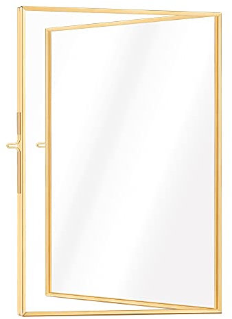 Navaris Bilderrahmen Fotorahmen Klappbilderrahmen für Fotos - Rahmen für Bild Foto Collage - Portraitrahmen für bis zu 4 Bilder - klappbar