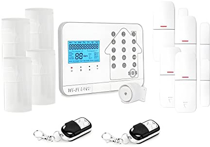 Kit di allarme Casa connesso senza fili WiFi Box Internet e GSM Futura White Smart Life- Lifebox - KIT Animal 4