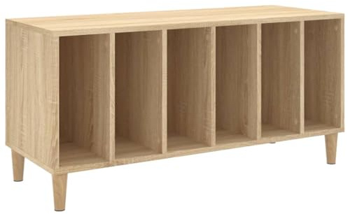 vidaXL Mueble Discos Madera contrachapada Roble Sonoma 100x38x48 cm