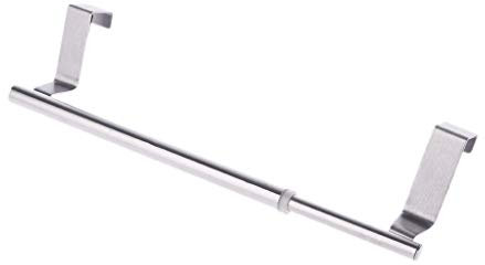 TowelExpandable Over Door Towel Rack Bar Hanging Rack Bathroom Kitchen Hotel Cabinet Cupboard Shelf Rail Stainless Steel