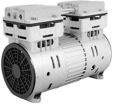 Compresseur d'air sans huile, moteur 8 bar, compresseur sans huile, agrégat de compresseur 750 W, avec 4 pieds amortissants, protection thermique intégrée, tête silencieuse