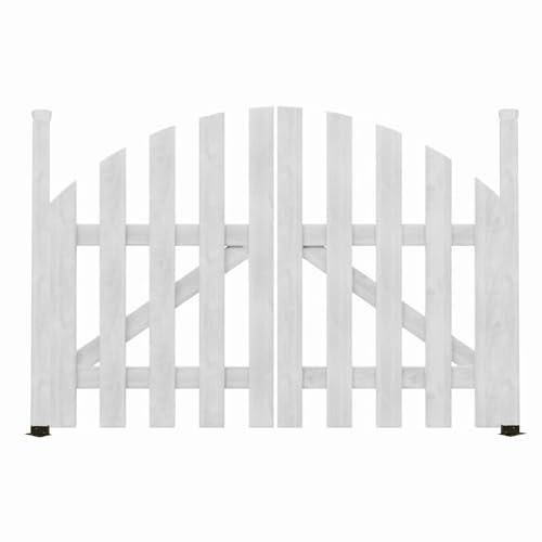XLIHAWY Gartentore Im Freien, Dekorativ Gartenzaunplatten, Freistehend Schwerlast Anti-Durchhang Trenntür Für Den Eingang Tür Flur(Farbe:Weiß,Größe:47x31.5in)