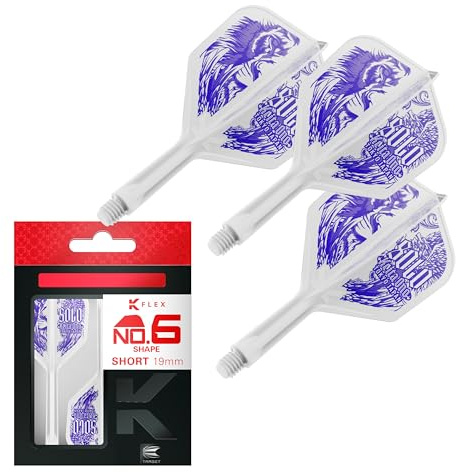 TARGET Japan K-Flex Solo Keita Ono No.6 KFlex Dart-flyg och axlar | Paket med 3 K Flex Player Edition tillbehör | KFlex Dart-axlar, kort (19 mm)