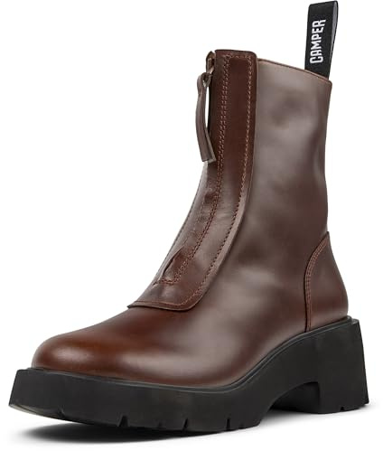 Camper Milah K400776, Botines con Cremallera Mujer, Marrón Medio 007, 40 EU