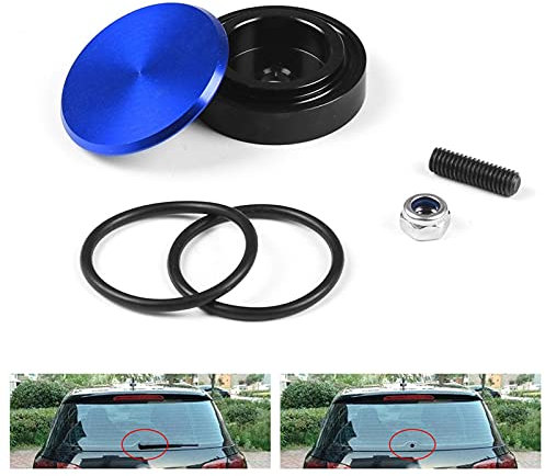 Windshield Wiper Blades 1 Set Aluminum Car Rear Wiper Delete Kit Plug Cap for Universal Car Accessories(Black)