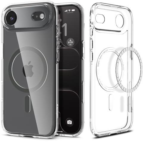 Spigen Ultra Hybrid MagFit Case for iPhone Air, MagSafe Compatible Phone Cover [Anti-Yellowing] [Dura Clear] [Military-Grade Drop Protection] - Clear Graphite