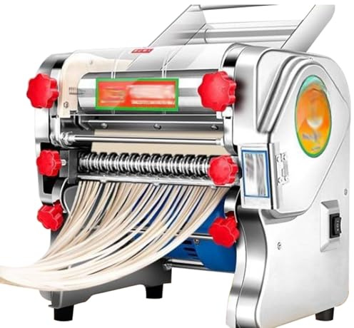 SHENGSHIYU Sfogliatrice Elettrica per Pasta,Macchina per Pasta Fresca Elettrica per Impasto,Noodle, Macchina per Fare la Pasta Elettrica per Impastare,Stendere,Tagliare,Doughwidth16cm