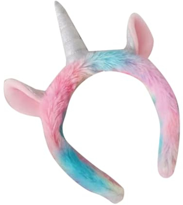 Healeved Haarreif Aus Plüsch in Eiscremefarbe Party-accessoire Für Karneval Und Maskenbälle Bezauberndes Einhorn-kopfschmuck Für Geburtstagsfeiern