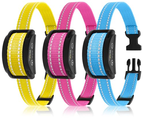 PetJoy Dog Bark Collar, Automatic Barking Collars, Bark Shock Collar with 5 Adjustable Levels of Sensitivity, Barking Training Collar IPX7 Waterproof, Bark Collar 3 Packs