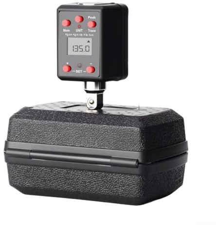 Durashmall Adaptateur de clé dynamométrique numérique en métal robuste 1 4 3 8 1 2 3 4 pouces Calibrage de précision Double unités Nm et Ft Lb Modes crête et trace LED et alertes sonores Automa (10 mm