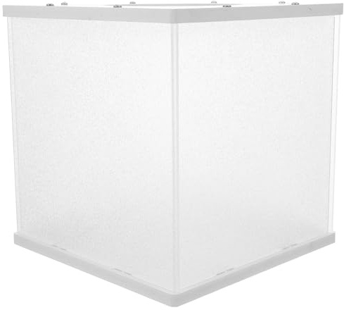 UTHCLO Cassetta dei Suggerimenti Trasparente Quadrata 20x20x20 Cm in Acrilico Opaco Fessura Sicura per Raccolta Fondi, Urna per Lotterie, Contenitore per Biglietti e Votazioni Aziendali