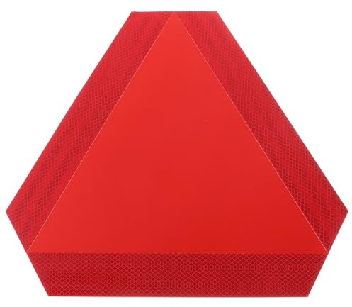 Homoyoyo Signe de Sécurité Triangulaire en Aluminium Réflecteurs, Panneau pour Véhicules Lents, pour Utilisation sur Voiturettes de Golf et Petits Véhicules Utilitaires