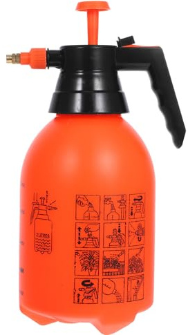 Pulverizador a Presión 2L de Plástico Rojo Bloqueo Fijo para Jardín | Rociador de Jardín y Flores, Bloqueo Fijo, Pulverización Automática, para Limpieza del Hogar y Riego