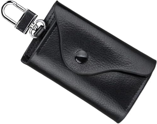 Nyckelväska for åtkomstkort, midja, universal, hängande bilnyckelficka, nycklar, nyckelhållare, korthållare, herr, brun/6456(Black)
