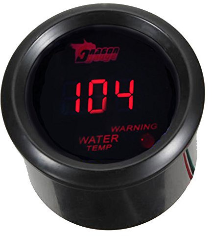 Mintice Universal 2 52mm Auto KFZ Rot Licht Anzeige Digital Wasser Temperatur Temp Fahrenheit Instrument Messgerät