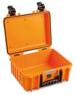 B&W International Mehrzweckkoffer Outdoor 3000 (PP.117) Orange – Leerkoffer – wasserdicht (IP67), staubdicht, schlagfest, extrem robust