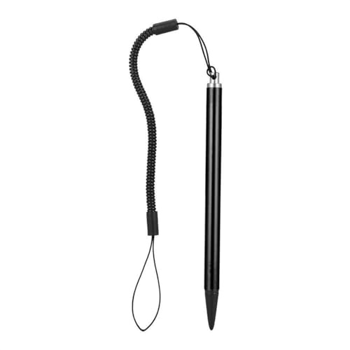 KSTE Screen Touch Pen, Bildschirm Touch Painting Pen, Schirm Noten Anstrich Feder Resistive Stylus mit Federseil for POS PDA Navigator (Schwarz)