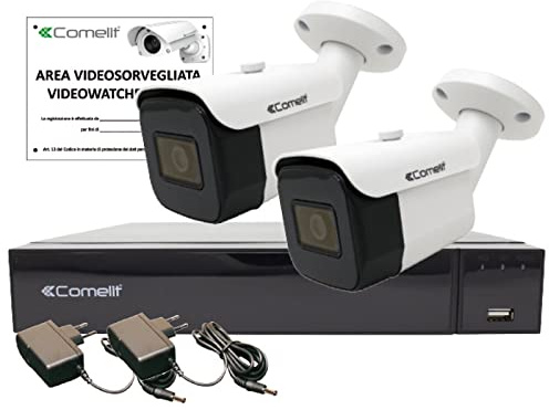 COMELIT Kit Ahd Ahdvr004s02a 2 Telecamere Ahd Bullet Xvr 4 Ingressi HDD 1tb