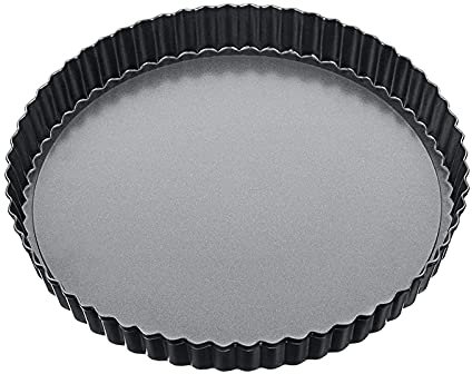 MEETOZ 8 Inch Tart Pan Removable Bottom Quiche Pan, Pie Pan Non-Stick Loose Bottom Round Quiche Pan for Oven Baking