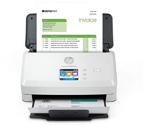 HP ScanJet Pro N4000 snw1 Sheet-feed Scanner (6FW08A) (Renewed)