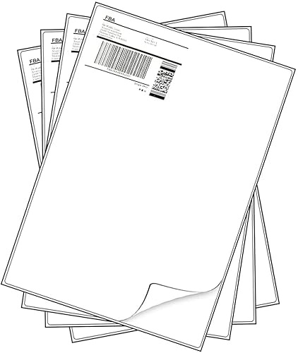 25 Bögen selbstklebende A4-Etiketten, Aufkleber, Etiketten selbstklebend, 210 x 297 mm, 1 Etikett pro Blatt, 25 Etiketten, Versand für Inkjet- und Laserdrucker
