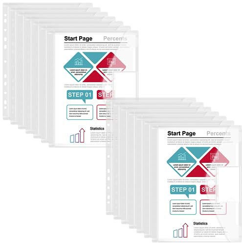Dokumentenmappe A4 14 Stück, Dokumententasche A4 Transparente Mappen mit Klettverschluss, prospekthüllen a4,Wasserdicht Sammelmappen Dokumententasche mit Binderlöcher und Etikettentasche