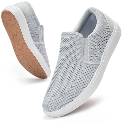 Puxowe Zapatillas de Deporte para Hombre Deslizamiento en Zapatillas de Ocio Ligeras Atmungsaktiv Netz Manos Libres Zapatillas Planas