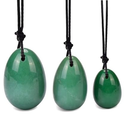 Natural Jade Yoni Egg Set Women Kegel Exerciser Vaginal Muscles Tightening Ball Crystal Rose Quartz Ben Wa Ball,Aventurine