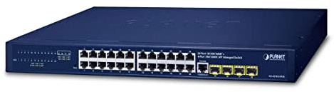 Planet Commutateur Gigabit géré 24 Ports 10/100/1000T + 4 Ports 100/1000X SFP