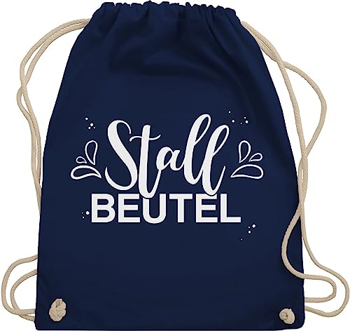Turnbeutel Rucksack - Pferde - Taschen - Stallbeutel Lettering - Unisize - Navy Blau - stalltasche pferd pferdeliebhaber stall beutel pferdebeutel reiten sportbeutel pferderucksäcke pferdespruch