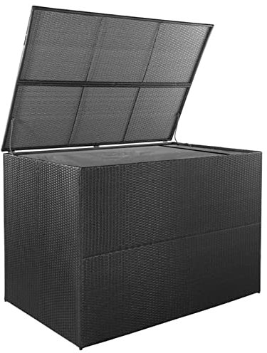 Keketa Homgoday Garden-Auflagenbox Schwarz 150x100x100 cm Poly Rattan Gartenmöbel Model44245