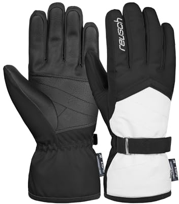 Reusch Winterhandschuhe für Damen | warm & wasserdicht mit Softshell | winddichte & atmungsaktive Skihandschuhe mit Klettverschluss, für Alltag, Freizeit & Wintersport, Größe 6-8,5, Moni R-TEX XT